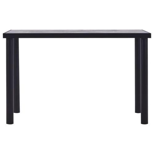 vidaXL Dining Table Black and Concrete Grey 120x60x75 cm MDF by vidaXL
