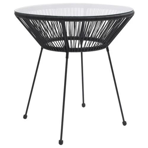 vidaXL vidaXL 3 Piece Garden Dining Set Black -