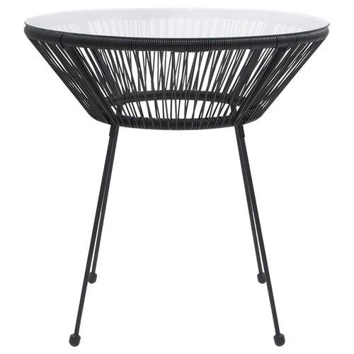 vidaXL vidaXL 3 Piece Garden Dining Set Black -