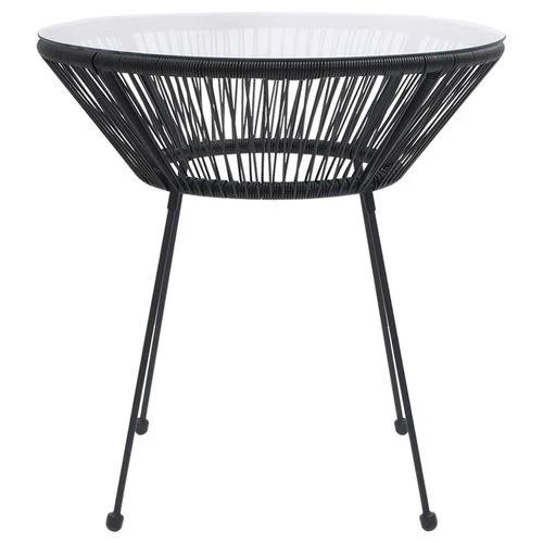 vidaXL 3 Piece Garden Dining Set Black by vidaXL