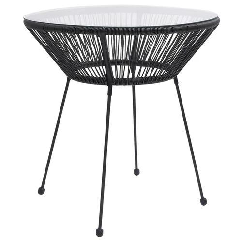 vidaXL 3 Piece Garden Dining Set Black by vidaXL
