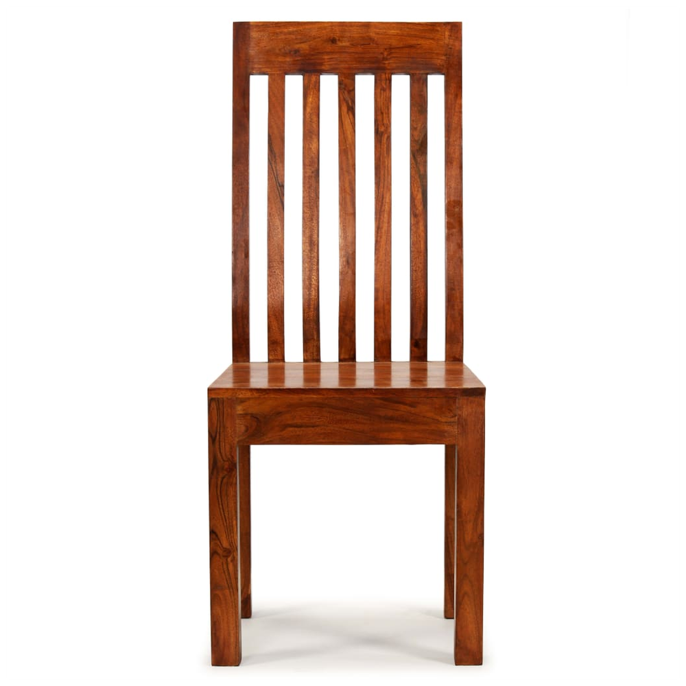 vidaXL vidaXL Dining Chairs 4 pcs Solid Wood with Sheesham Finish Modern -