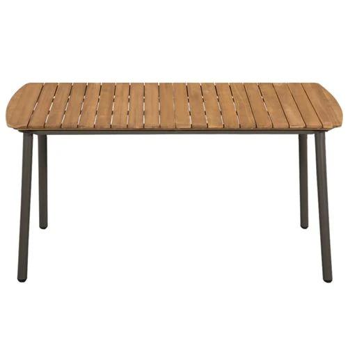 vidaXL vidaXL Garden Table 80x80x72cm Solid Acacia Wood and Steel -