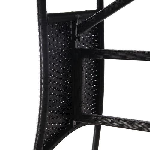 vidaXL Garden Table Black 140x80x74 cm Poly Rattan -