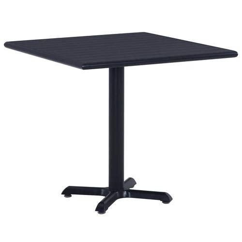 vidaXL Garden Table Black 60x60x75 cm by vidaXL