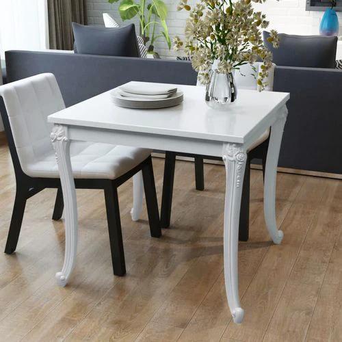 vidaXL vidaXL Dining Table 80x80x76 cm High Gloss White -