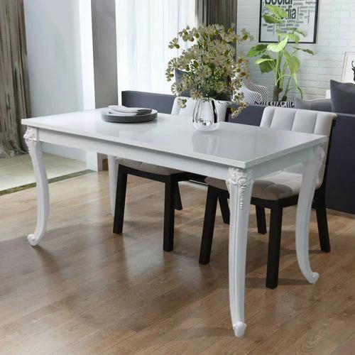 vidaXL vidaXL Dining Table 80x80x76 cm High Gloss White -