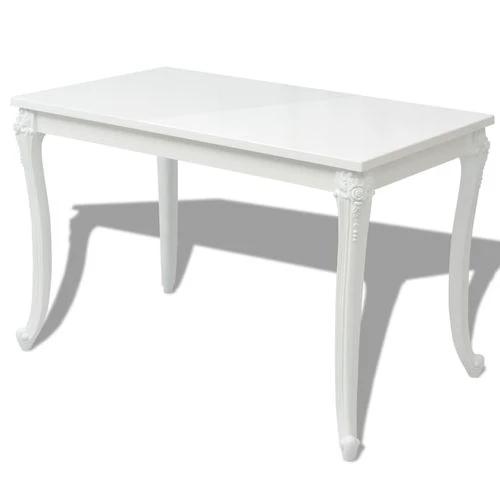 vidaXL vidaXL Dining Table 80x80x76 cm High Gloss White -