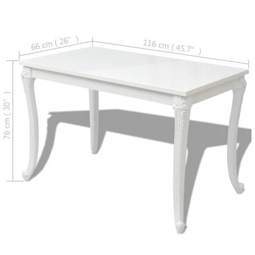 vidaXL vidaXL Dining Table 80x80x76 cm High Gloss White -