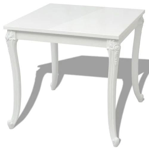 vidaXL vidaXL Dining Table 80x80x76 cm High Gloss White -