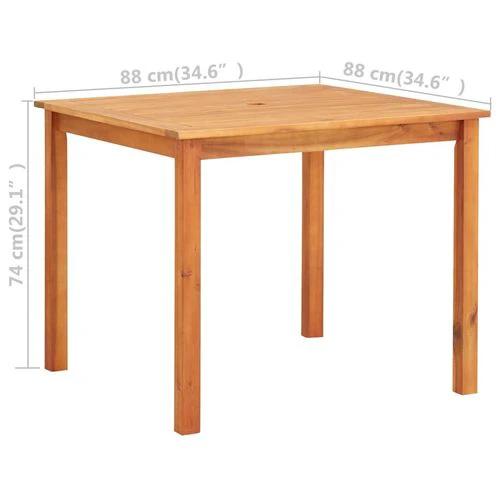vidaXL Garden Table 88x88x74 cm Solid Acacia Wood by vidaXL