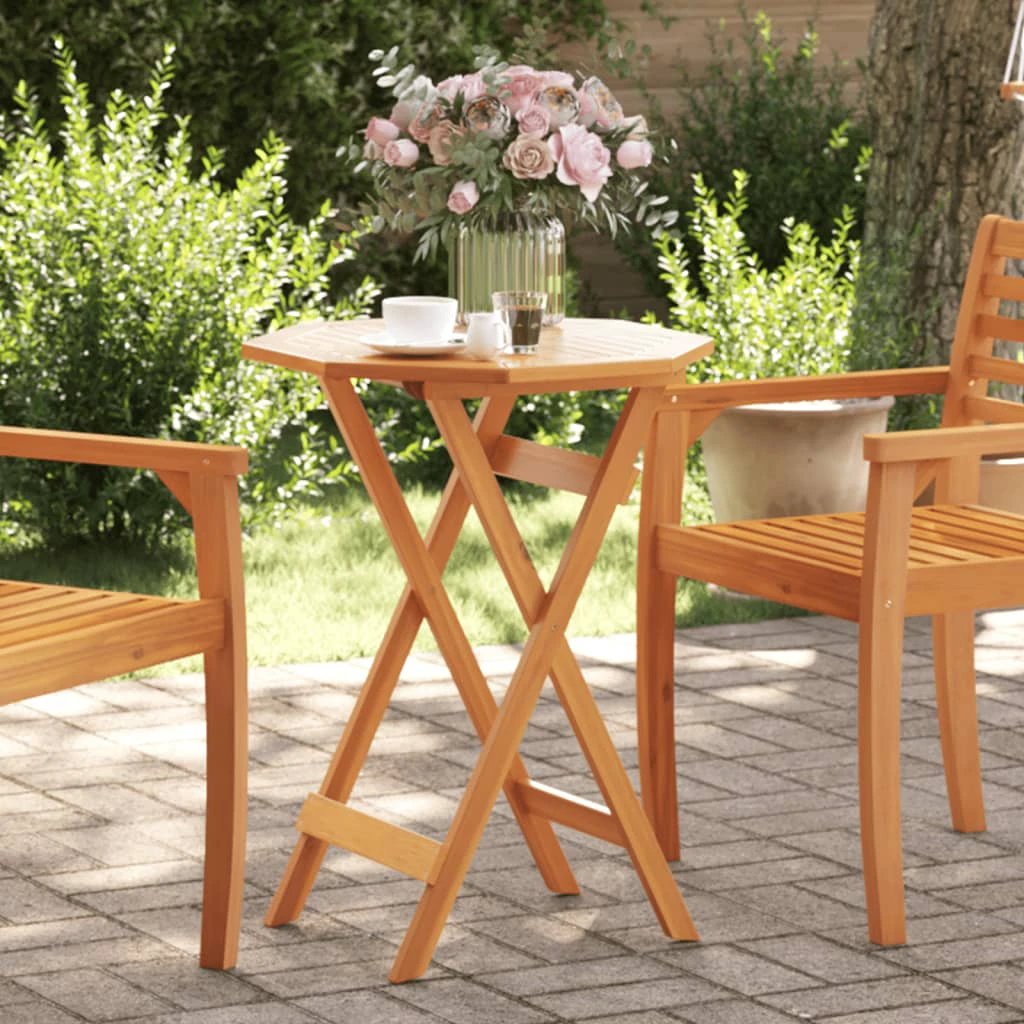 vidaXL Folding Garden Table 90x75 cm Solid Acacia Wood by vidaXL
