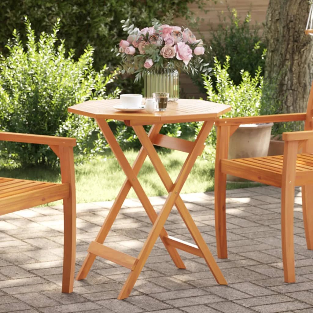 vidaXL Folding Garden Table 90x75 cm Solid Acacia Wood by vidaXL