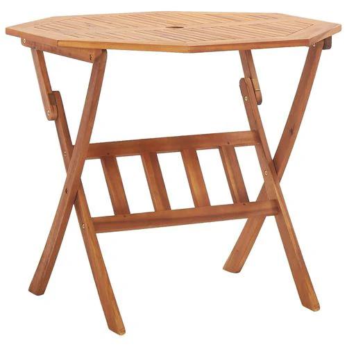 vidaXL Folding Garden Table 90x75 cm Solid Acacia Wood by vidaXL