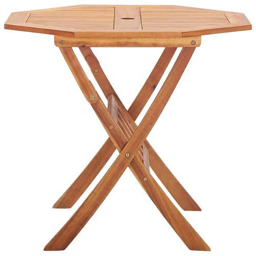 vidaXL Folding Garden Table 90x75 cm Solid Acacia Wood by vidaXL
