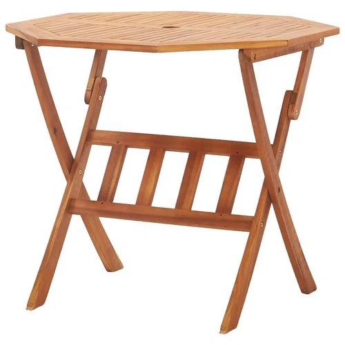 vidaXL Folding Garden Table 90x75 cm Solid Acacia Wood by vidaXL