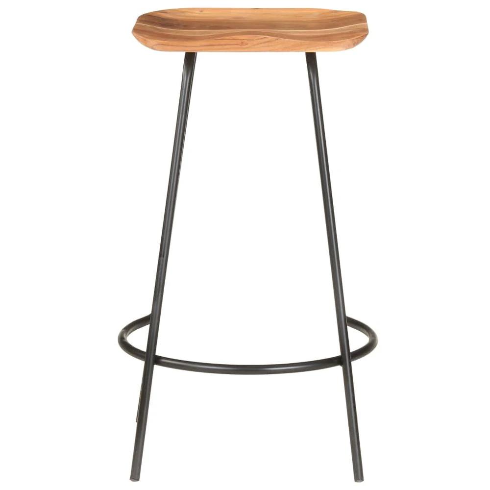 Bar Stools 2 pcs vidaXL Solid Acacia Wood by vidaXL