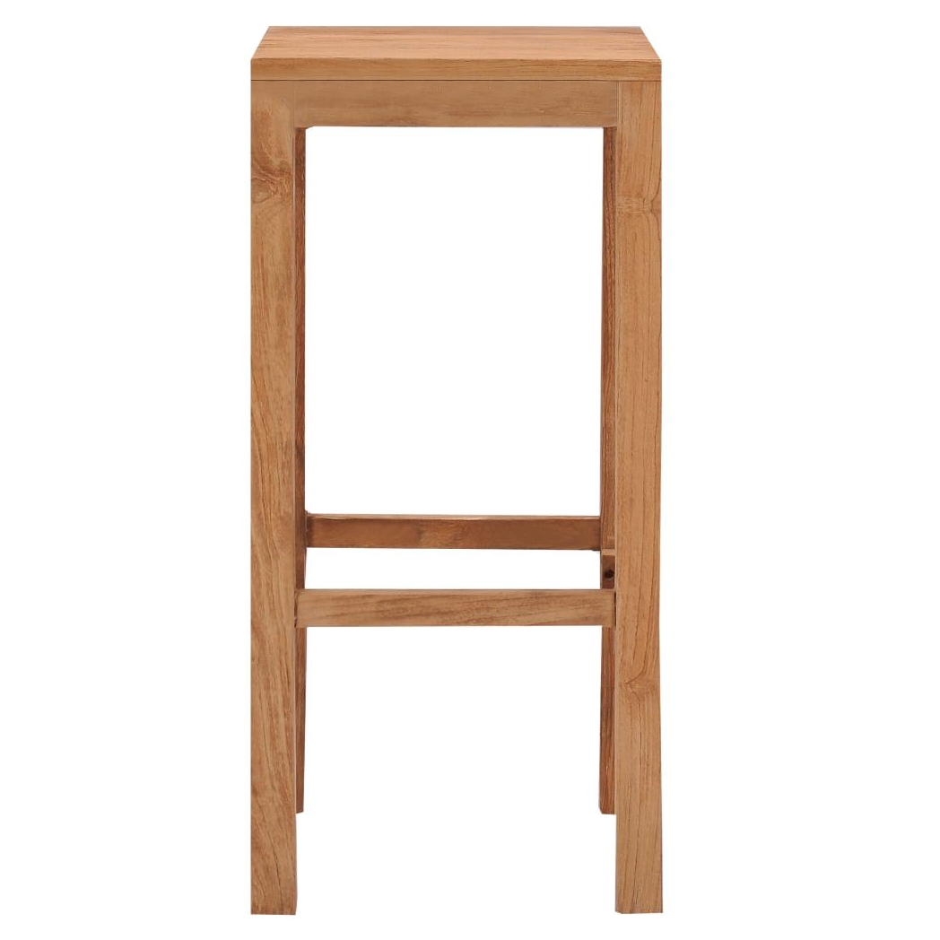 Bar Stools 2 pcs vidaXL Solid Teak Wood by vidaXL
