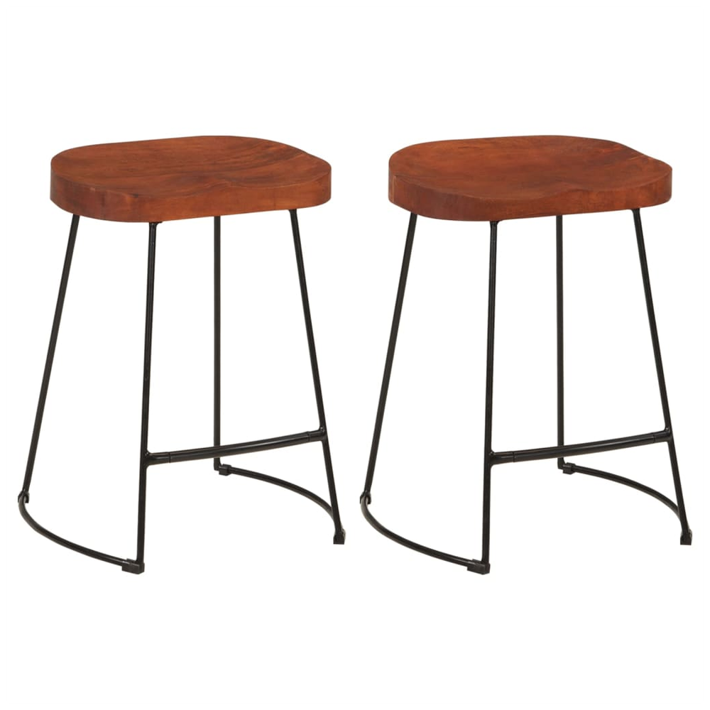 Gavin Bar Stools 2 pcs vidaXL 45x38x53 cm Solid Wood Mango by vidaXL