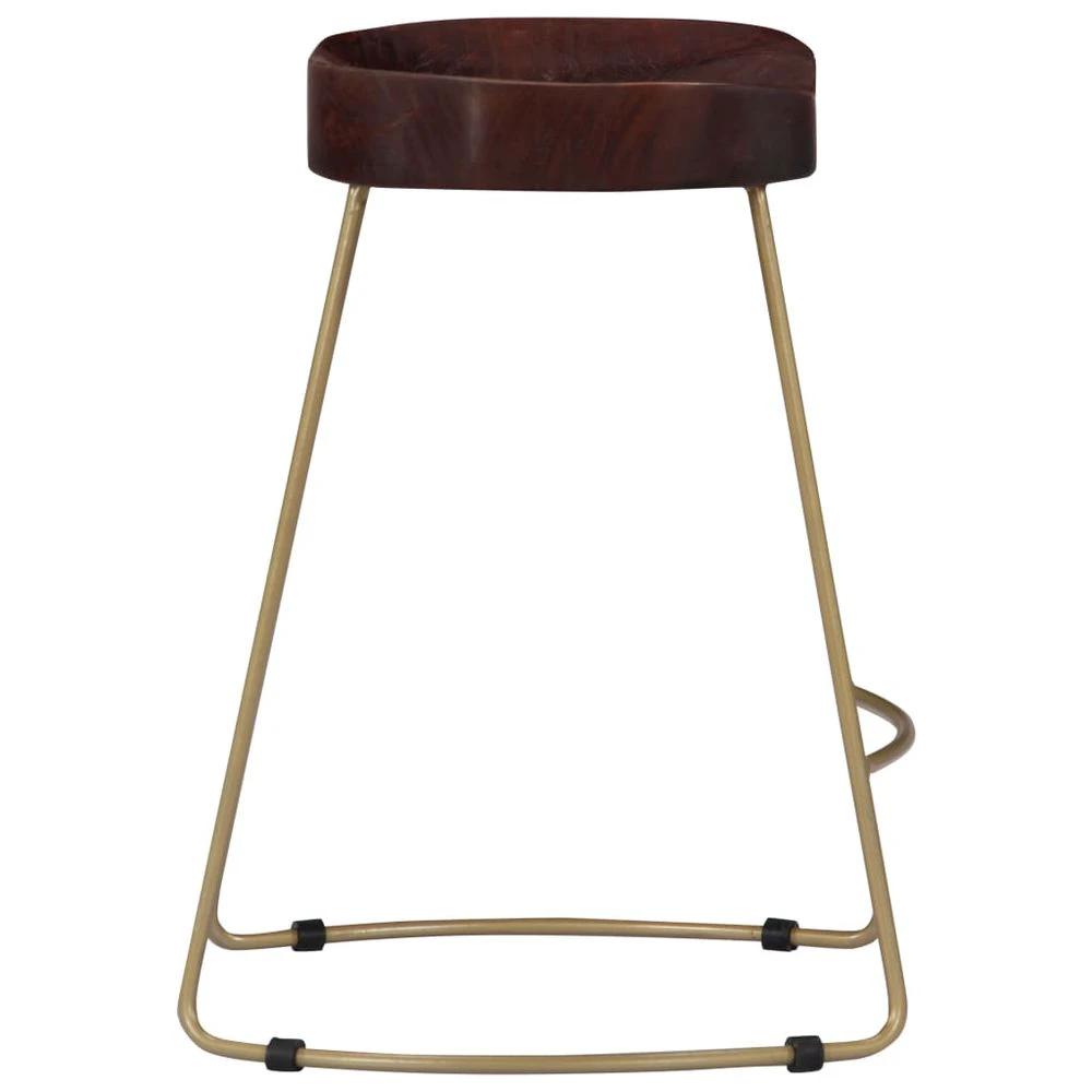 Gavin Bar Stools 2 pcs vidaXL Solid Mango Wood by vidaXL