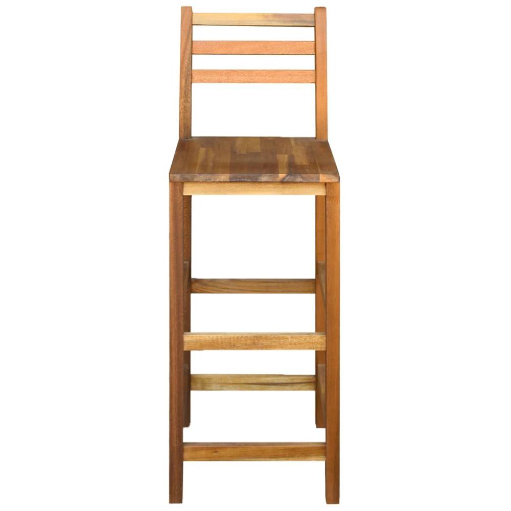 Bar Chairs 2 pcs vidaXL Solid Acacia Wood by vidaXL