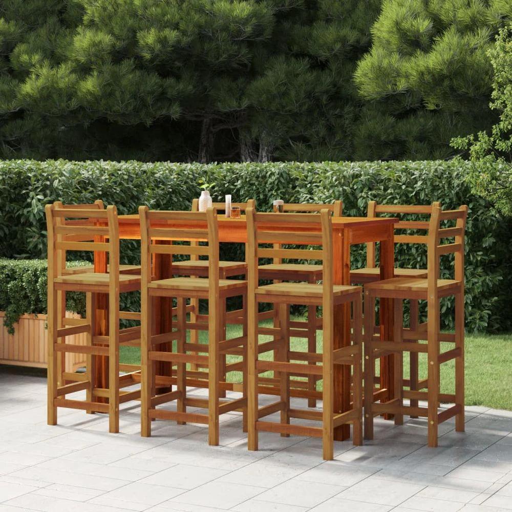Bar Chairs 2 pcs vidaXL Solid Acacia Wood by vidaXL