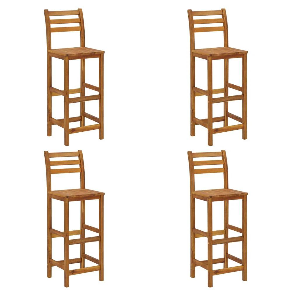 Bar Chairs 2 pcs vidaXL Solid Acacia Wood by vidaXL