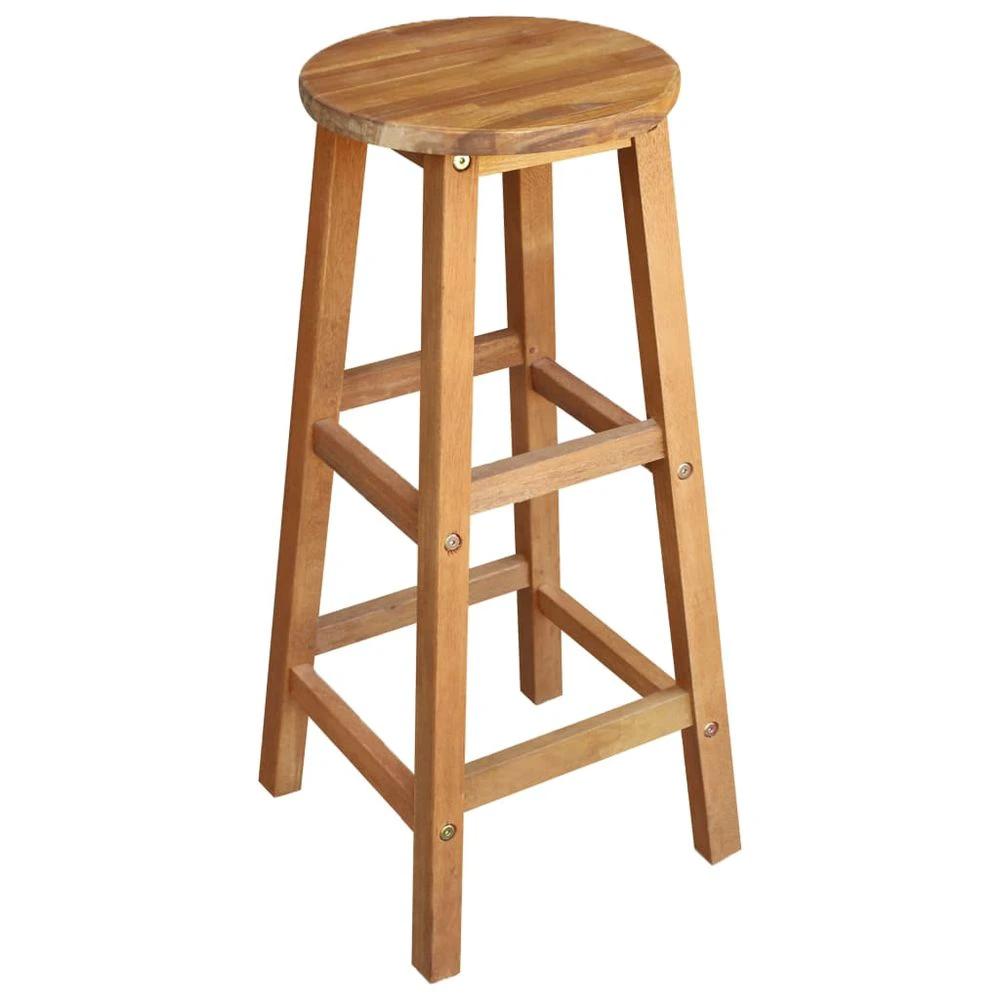 Bar Chairs 2 pcs vidaXL Solid Acacia Wood by vidaXL