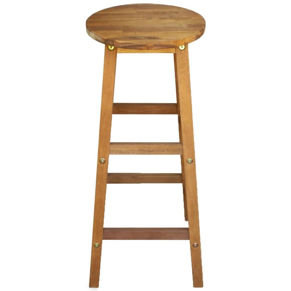 Bar Chairs 2 pcs vidaXL Solid Acacia Wood by vidaXL