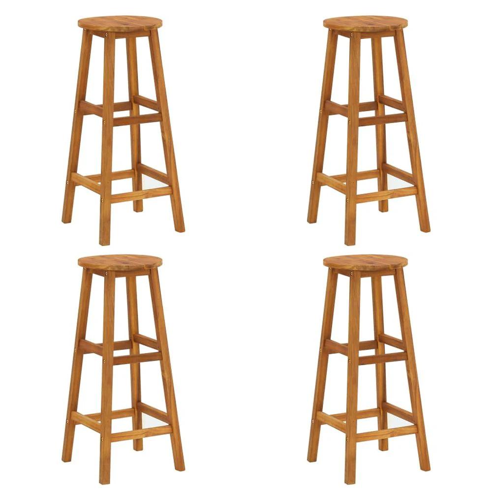 Bar Chairs 2 pcs vidaXL Solid Acacia Wood by vidaXL