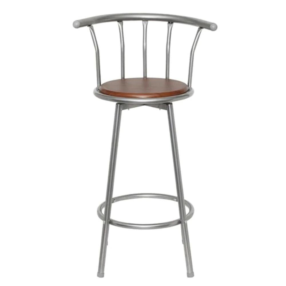 vBar Stools 2 pcs vidaXL Brown Steel by vidaXL