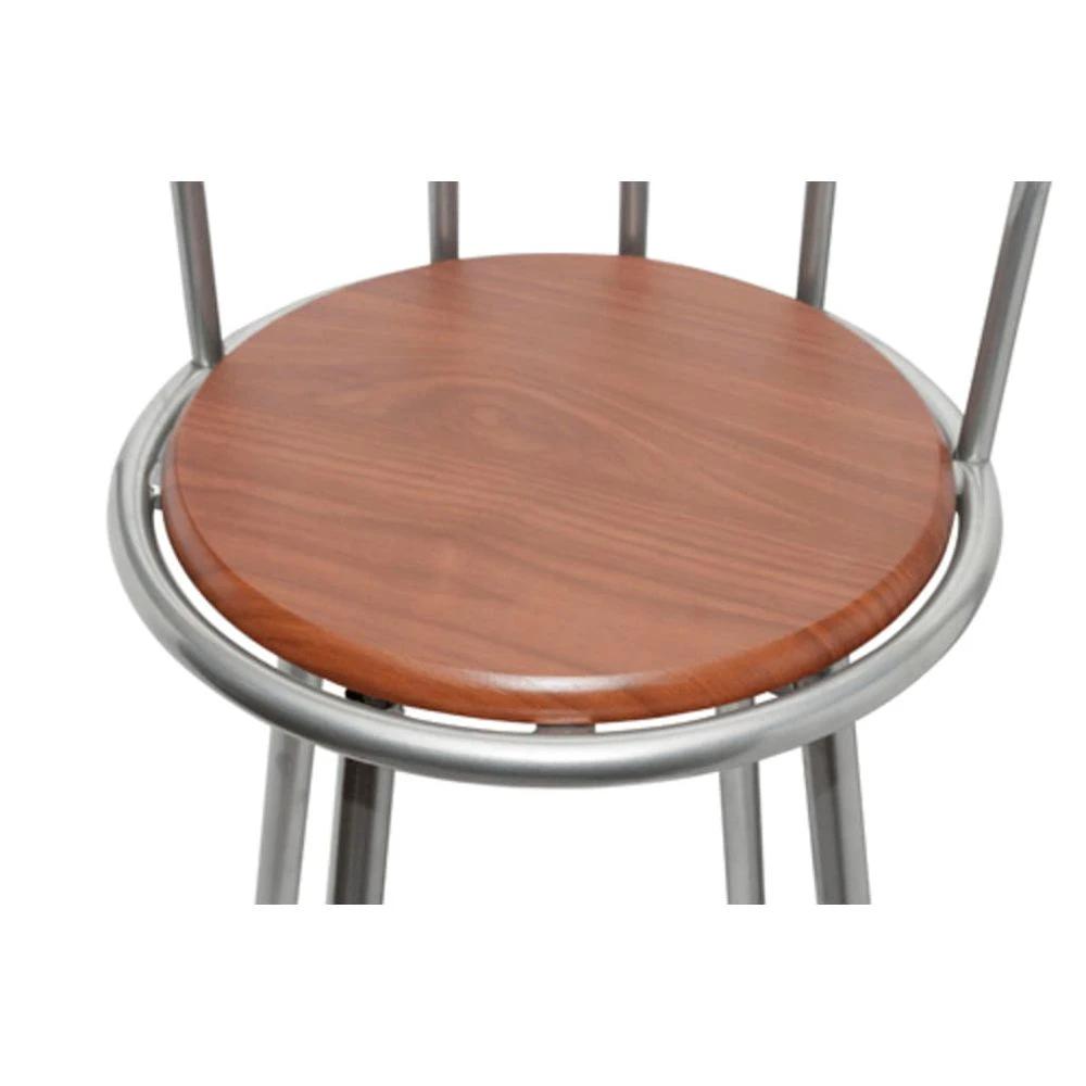 vBar Stools 2 pcs vidaXL Brown Steel by vidaXL