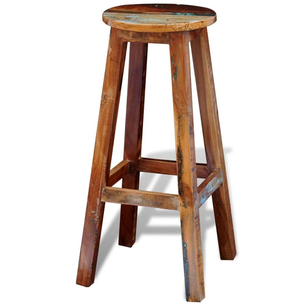 Bar Stool vidaXL Solid Reclaimed Wood by vidaXL