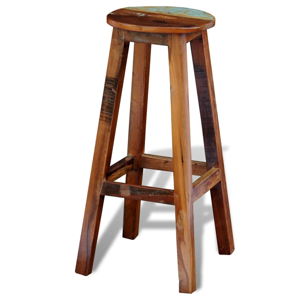 Bar Stool vidaXL Solid Reclaimed Wood by vidaXL