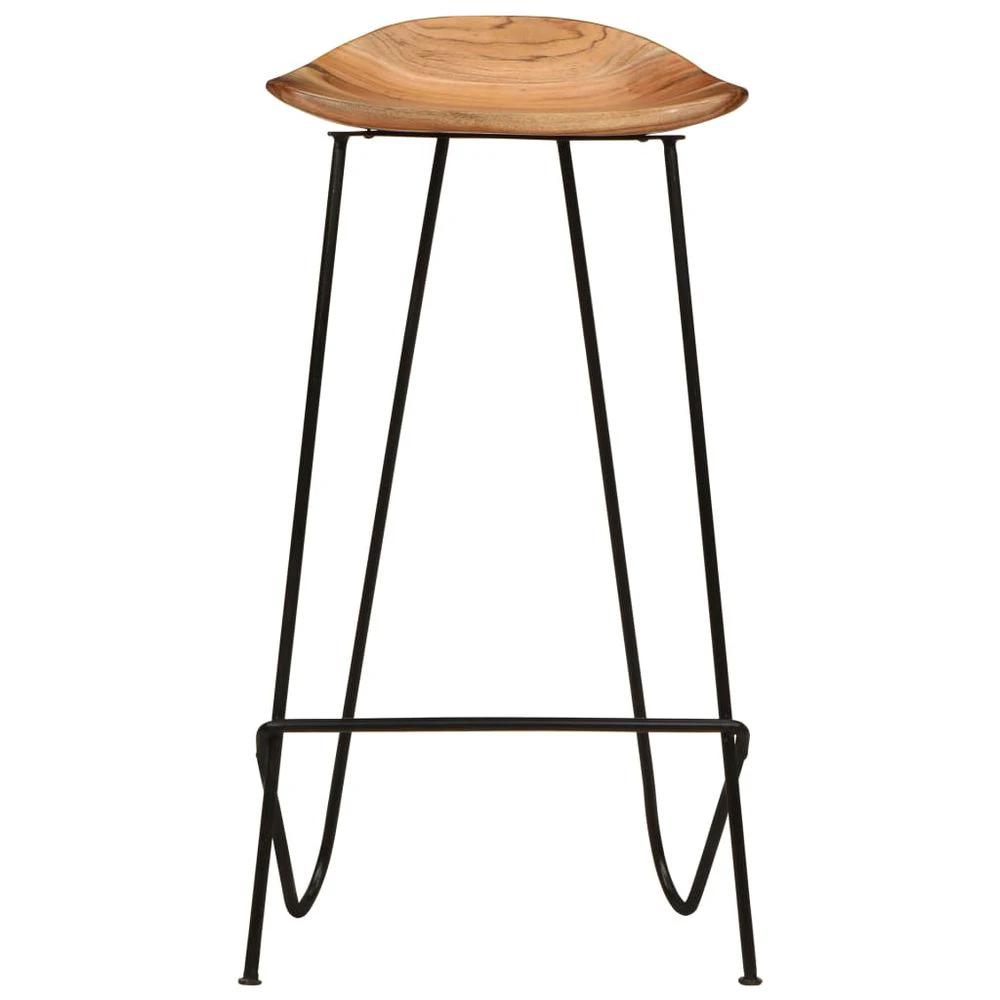 Bar Stools 2 pcs vidaXL Solid Acacia Wood by vidaXL