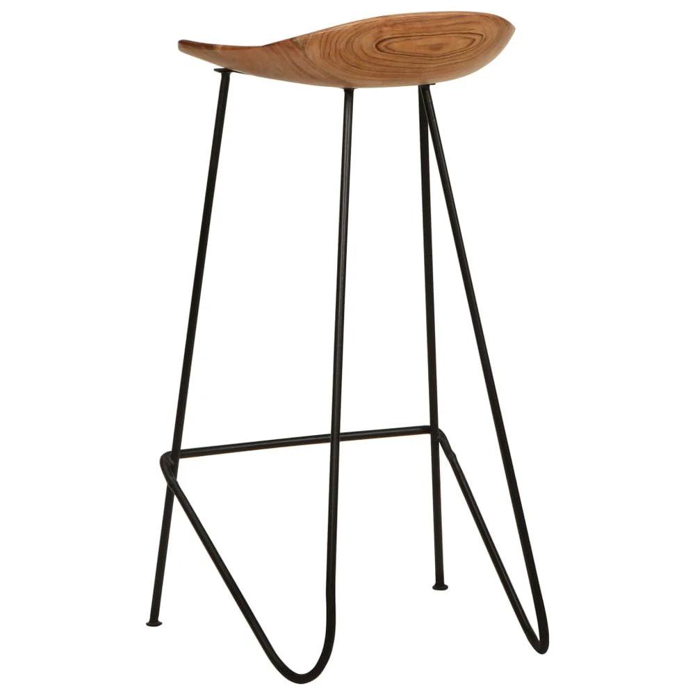 Bar Stools 2 pcs vidaXL Solid Acacia Wood by vidaXL