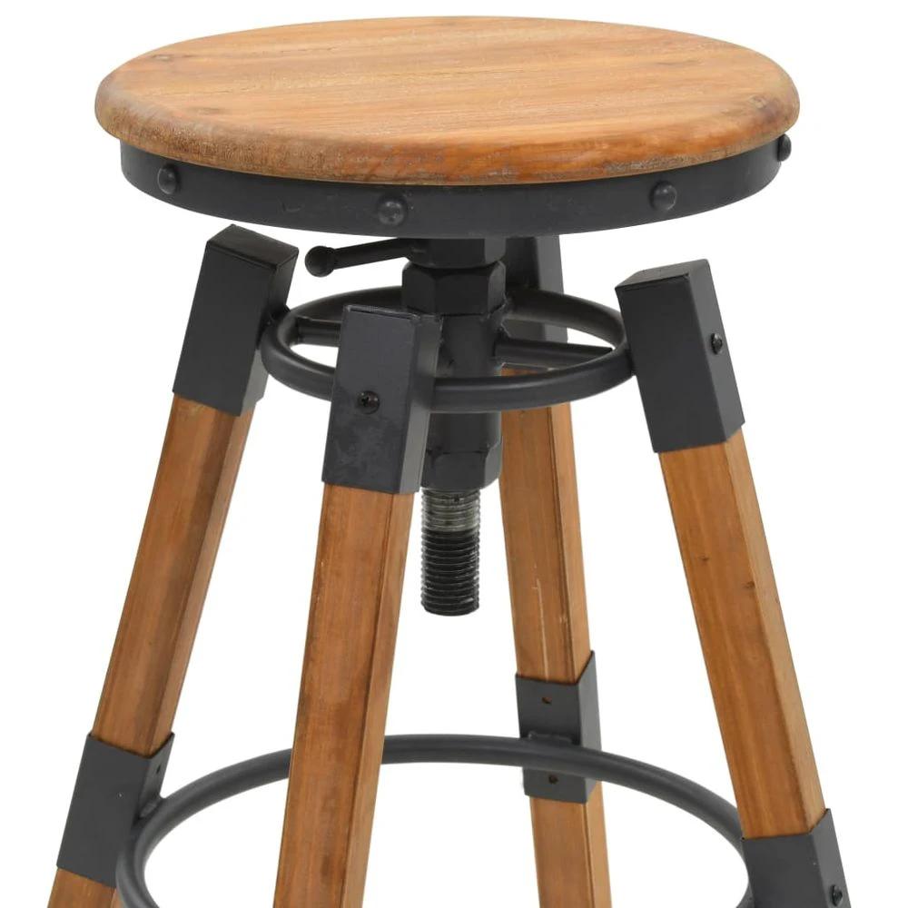 Bar Stools 2 pcs vidaXL Solid Fir Wood by vidaXL
