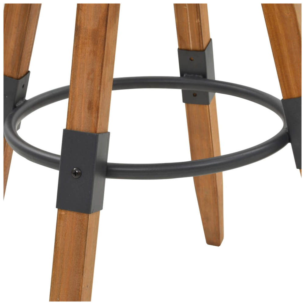 Bar Stools 2 pcs vidaXL Solid Fir Wood by vidaXL