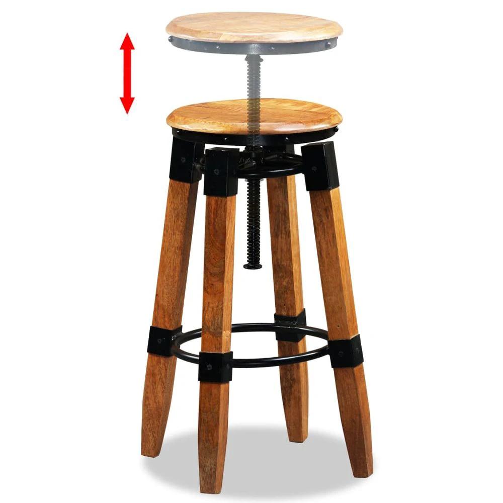 Bar Stools 2 pcs vidaXL Solid Mango Wood by vidaXL