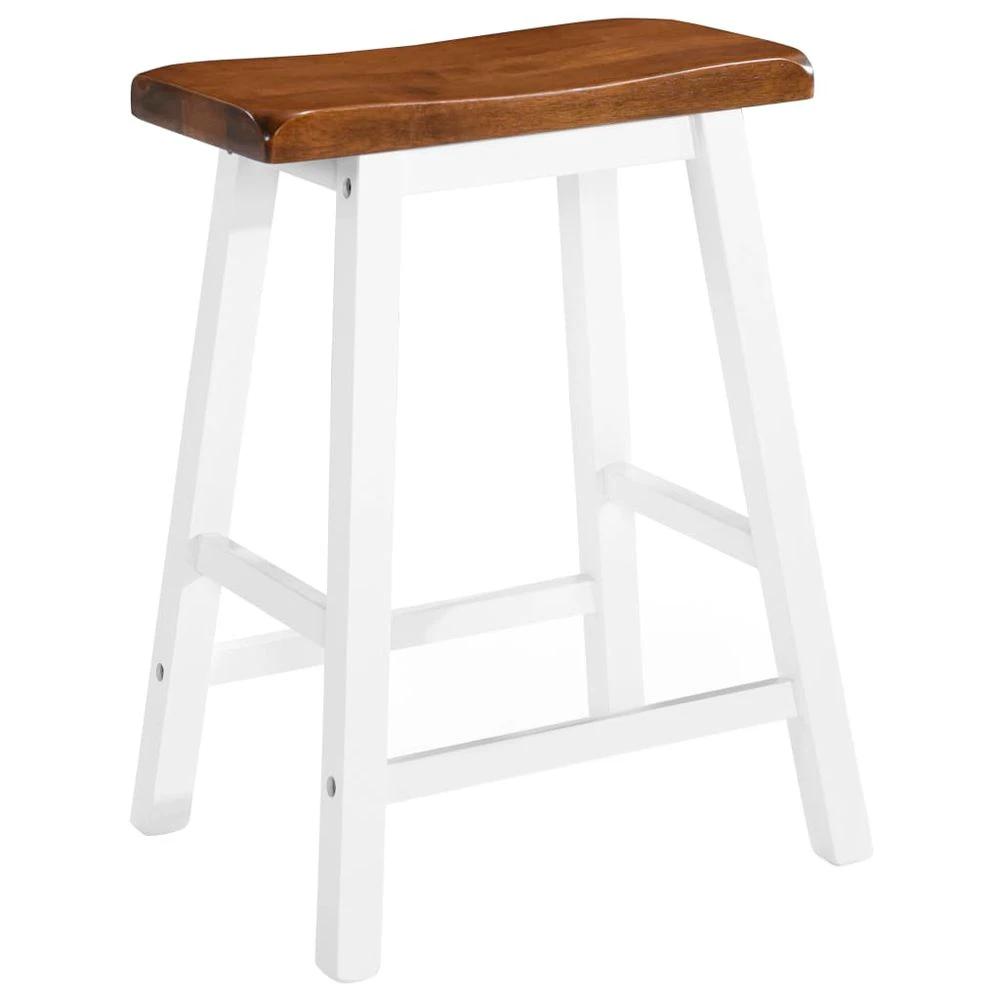 Bar Stools 2 pcs vidaXL Solid Wood by vidaXL