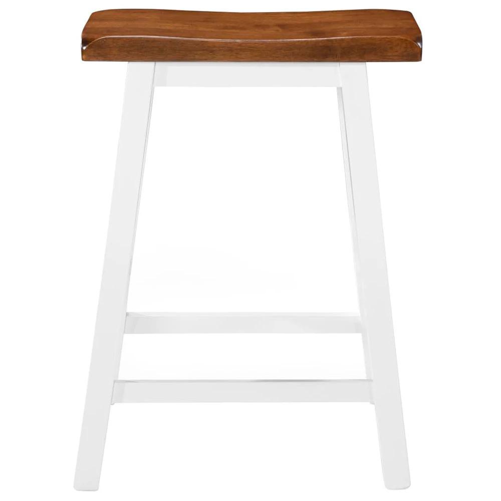 Bar Stools 2 pcs vidaXL Solid Wood by vidaXL