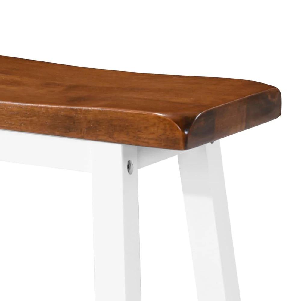 Bar Stools 2 pcs vidaXL Solid Wood by vidaXL