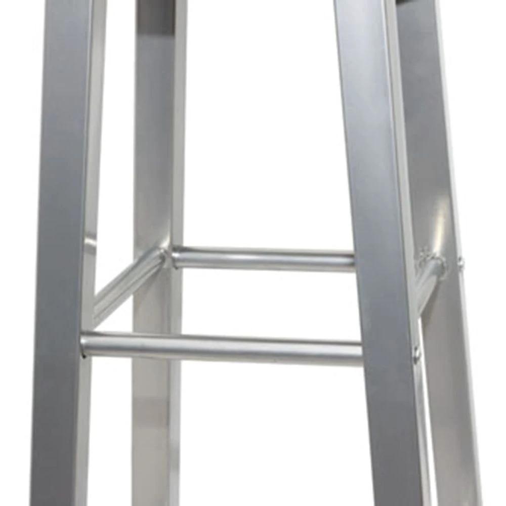 Bar Stools 4 pcs vidaXL Silver and Brown MDF by vidaXL