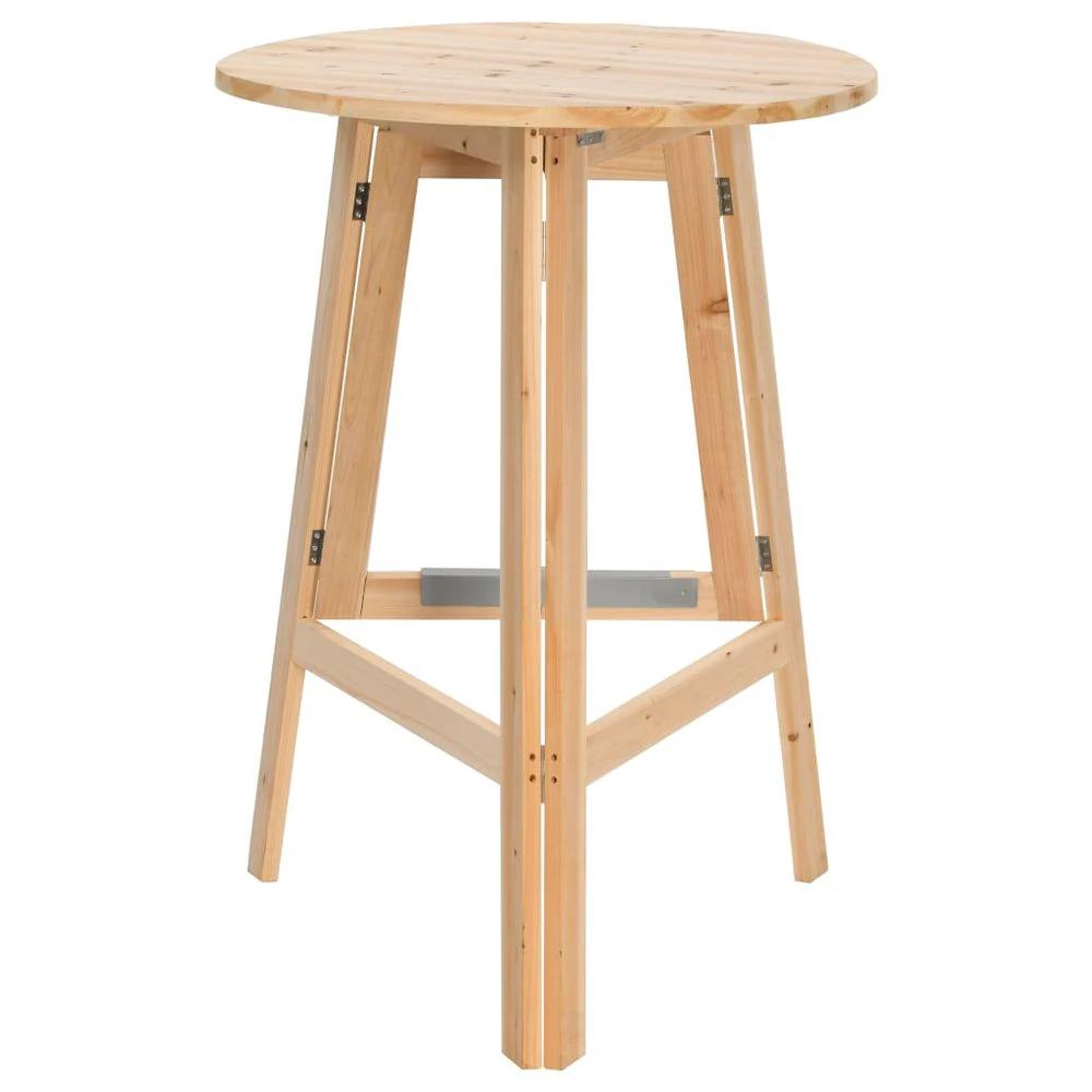 Foldable Bar Table 78 cm Fir Wood vidaXL by vidaXL
