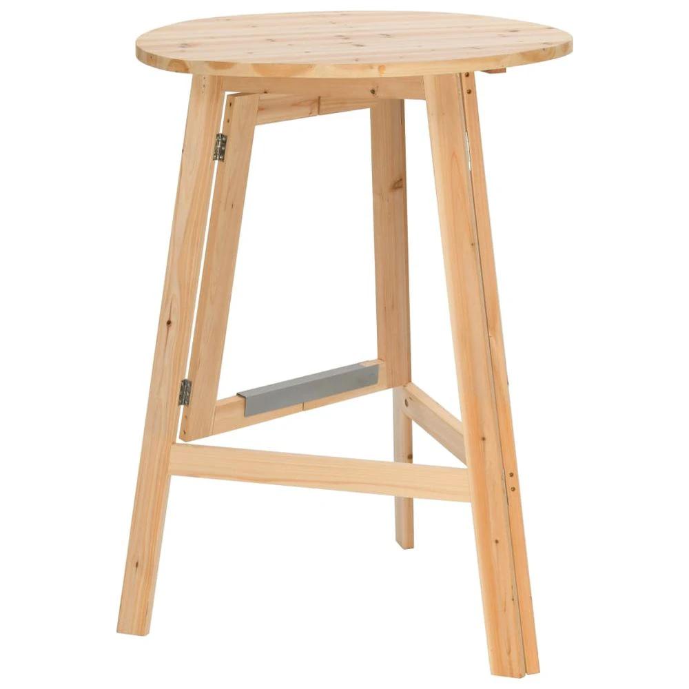 Foldable Bar Table 78 cm Fir Wood vidaXL by vidaXL