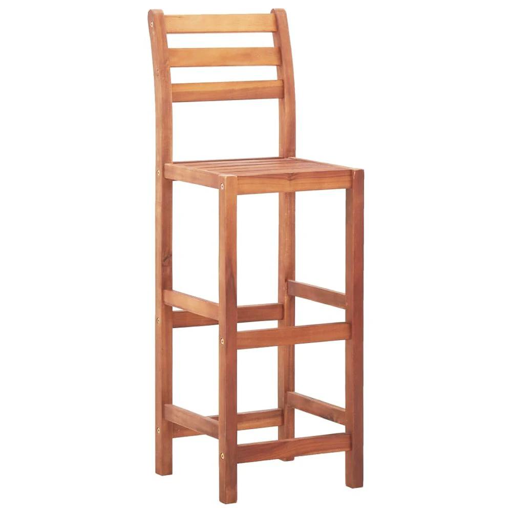 Bar Chairs 2 pcs vidaXL Solid Acacia Wood by vidaXL