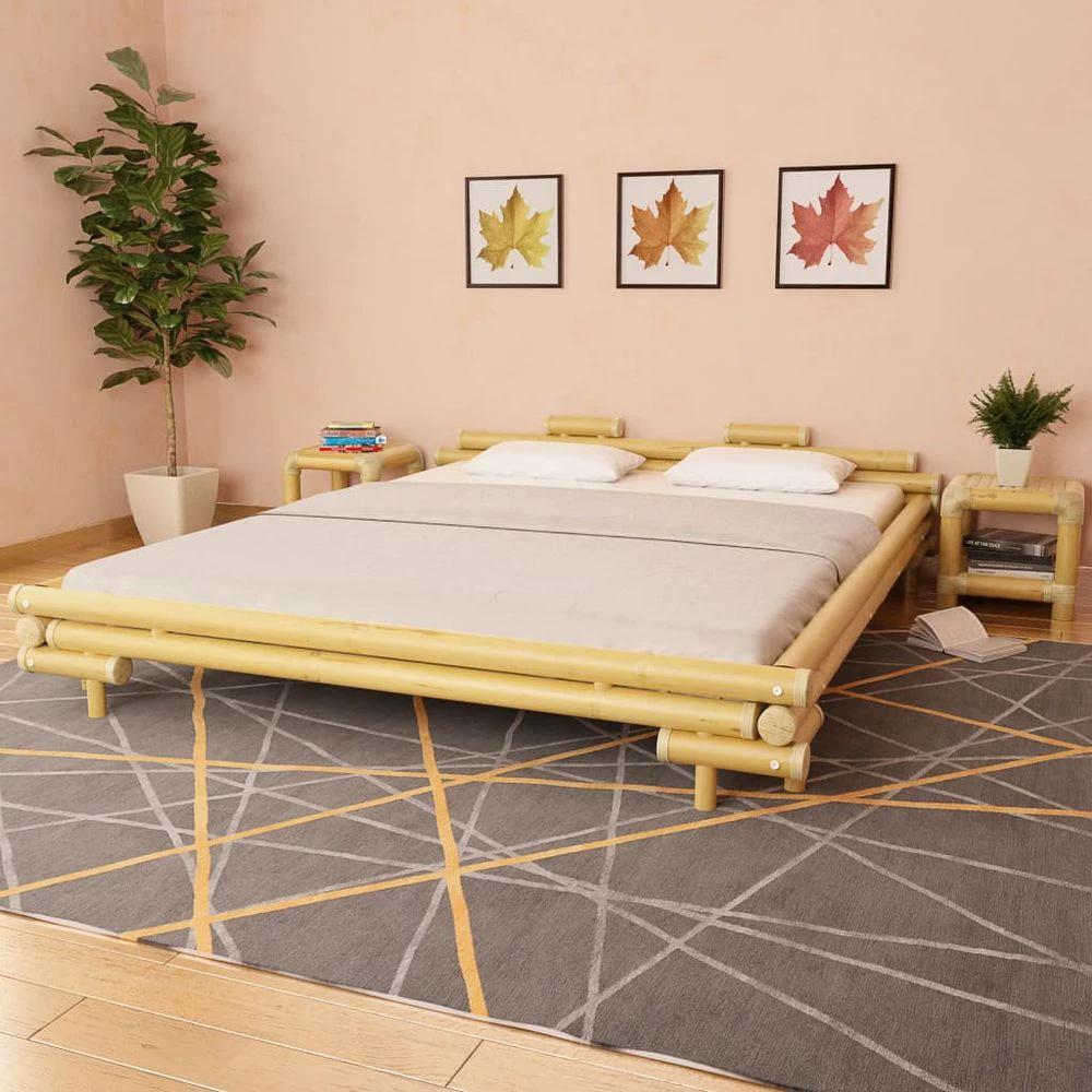 vidaXL Bed Frame Bamboo 180x200 cm 6FT vidaXL Super King - Uncategorized Bed Frames