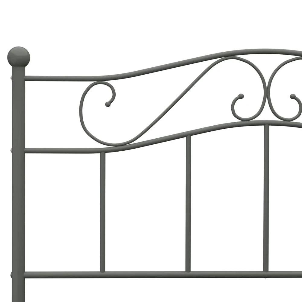 vidaXL Bed Frame Grey Metal 120x200 cm vidaXL - Uncategorized Bed Frames