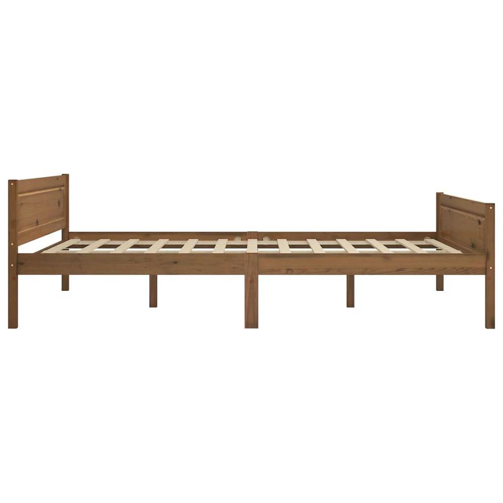 Bed Frame Solid Pinewood vidaXL Honey Brown 160x200 cm by vidaXL