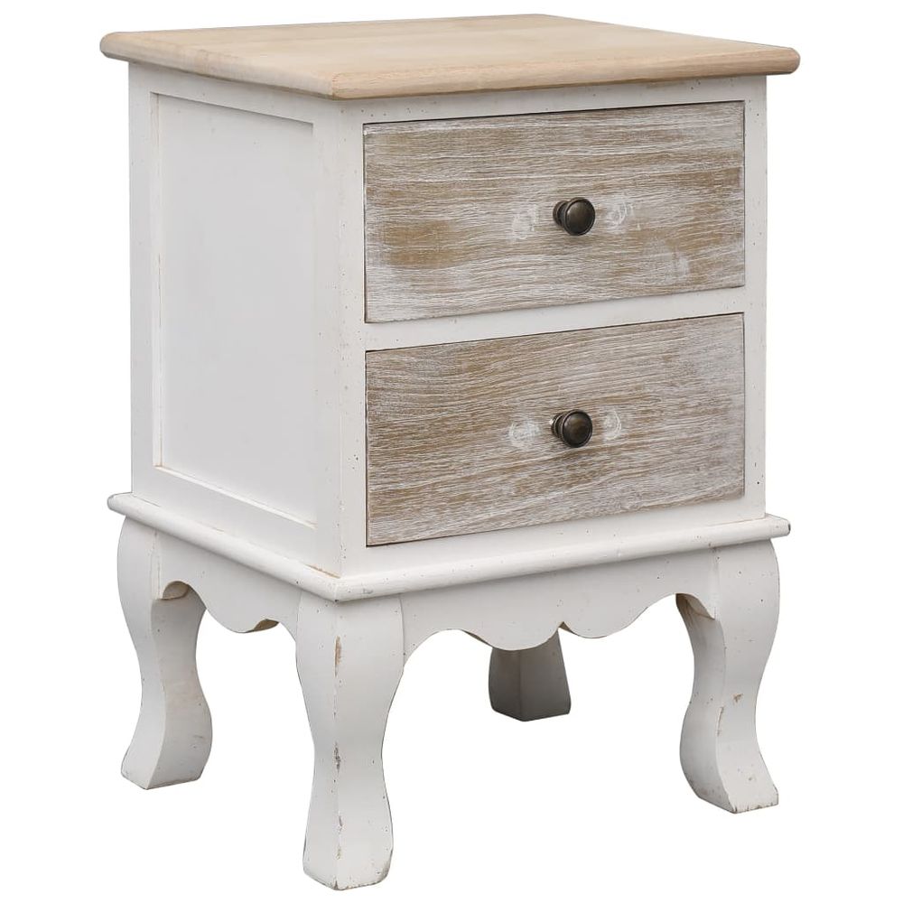 Bedside Cabinet 35x30x50 cm vidaXL Paulownia Wood by vidaXL